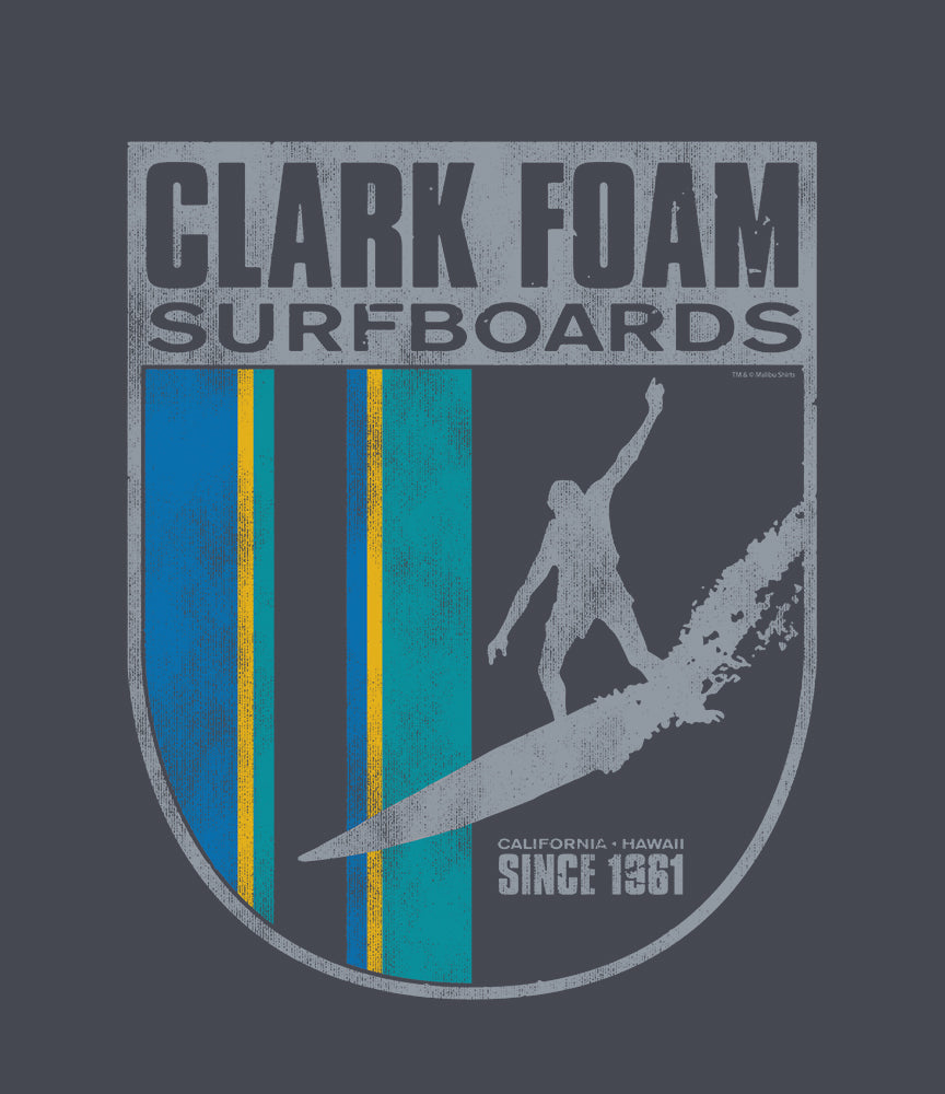 Clark Foam Surfboards Drop In Crest T-Shirt