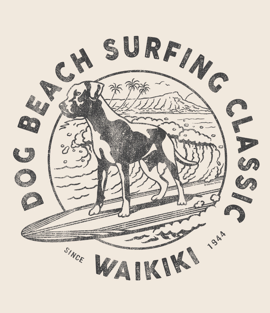 Dog Beach Surfing Classic Hoodie