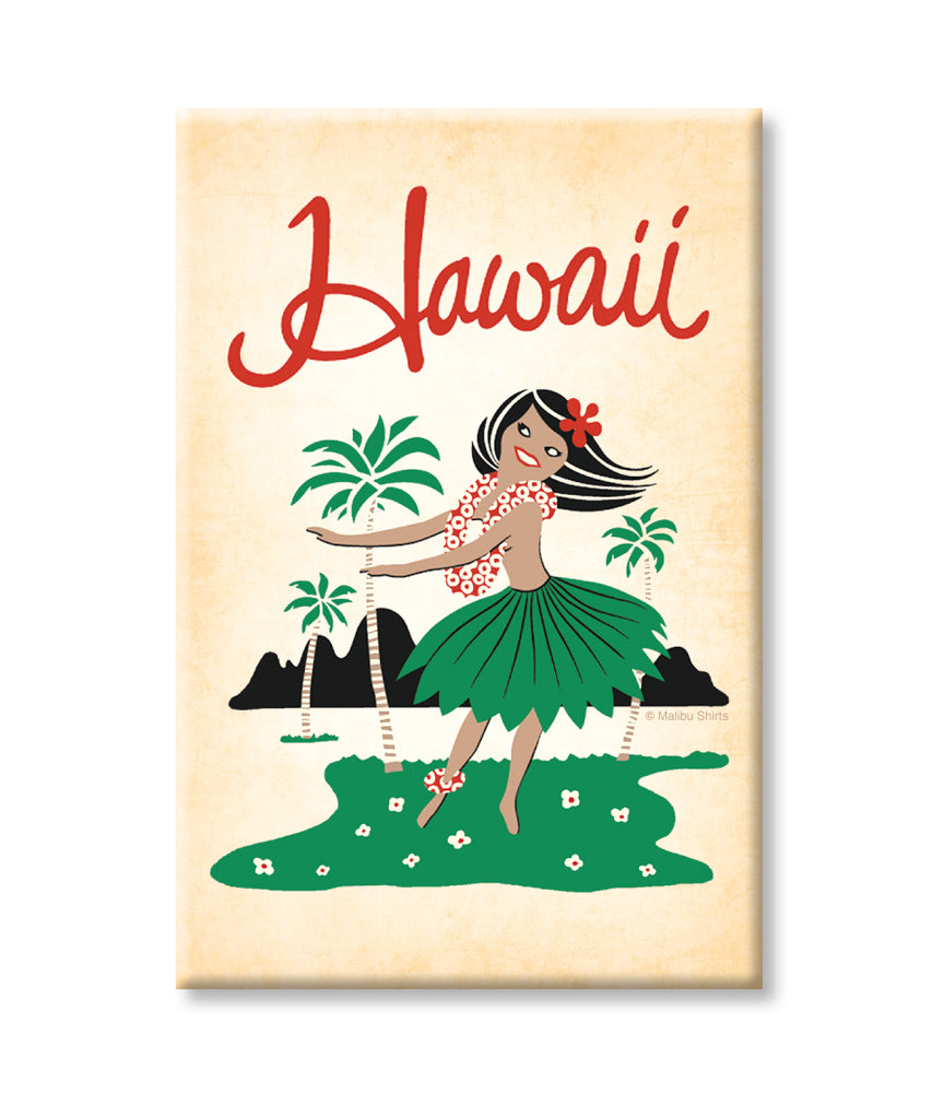 Hawaii Hula Girl Magnet