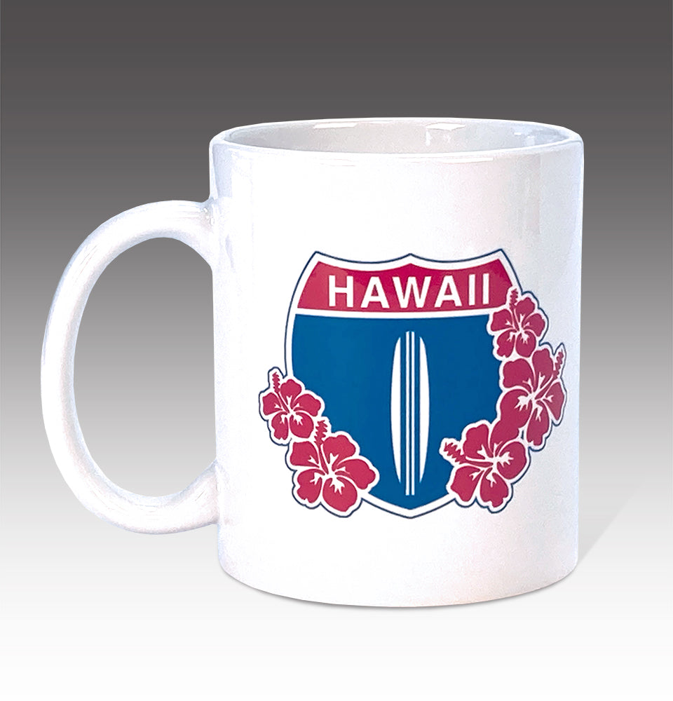 Hi Hwy 1 Floral Mug