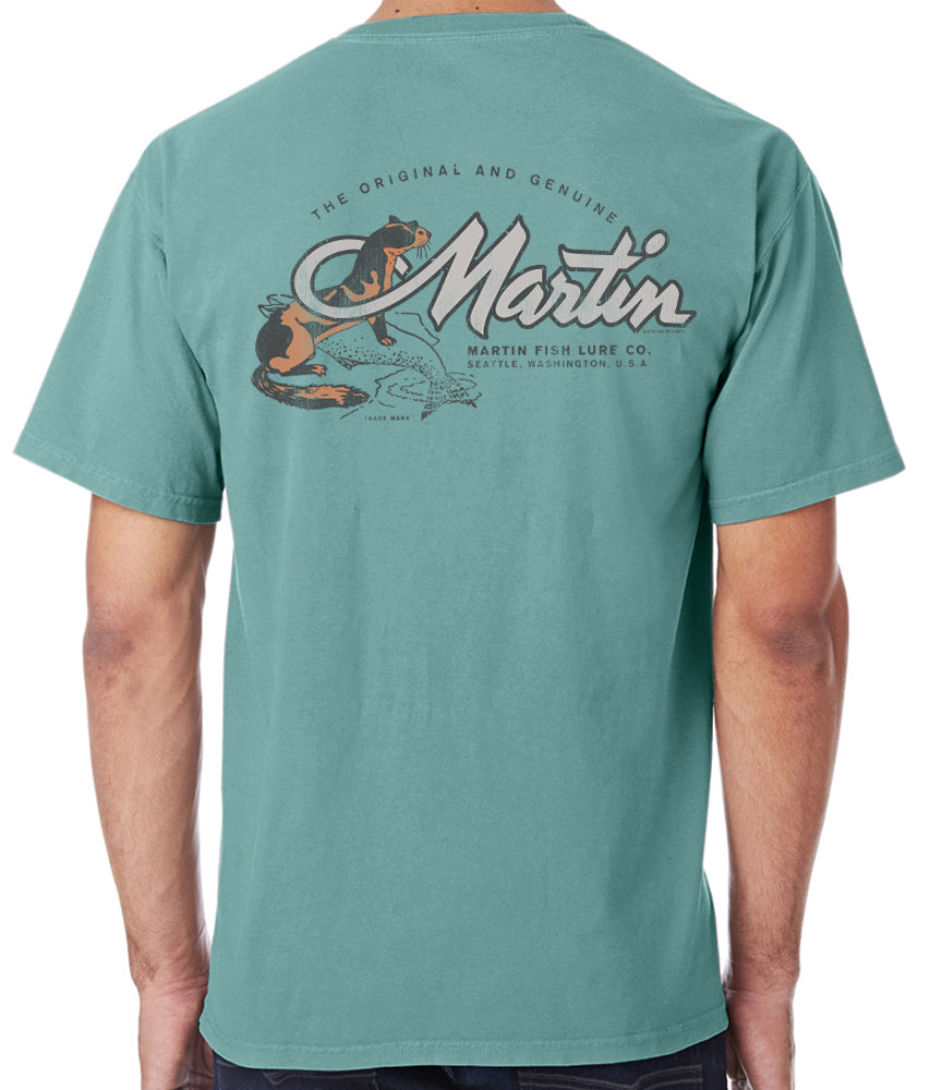 (Official) Martin Fish Lure Co. | Logo T-Shirt Short Sleeve | Authentic Vintage Apparel | Cypress (Official) Martin Fish Lure Co. | Logo T-Shirt Short Sleeve | Authentic Vintage Apparel | Cypress