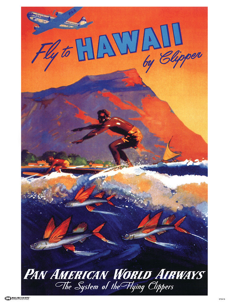 Pan Am Fly Hawaii Poster