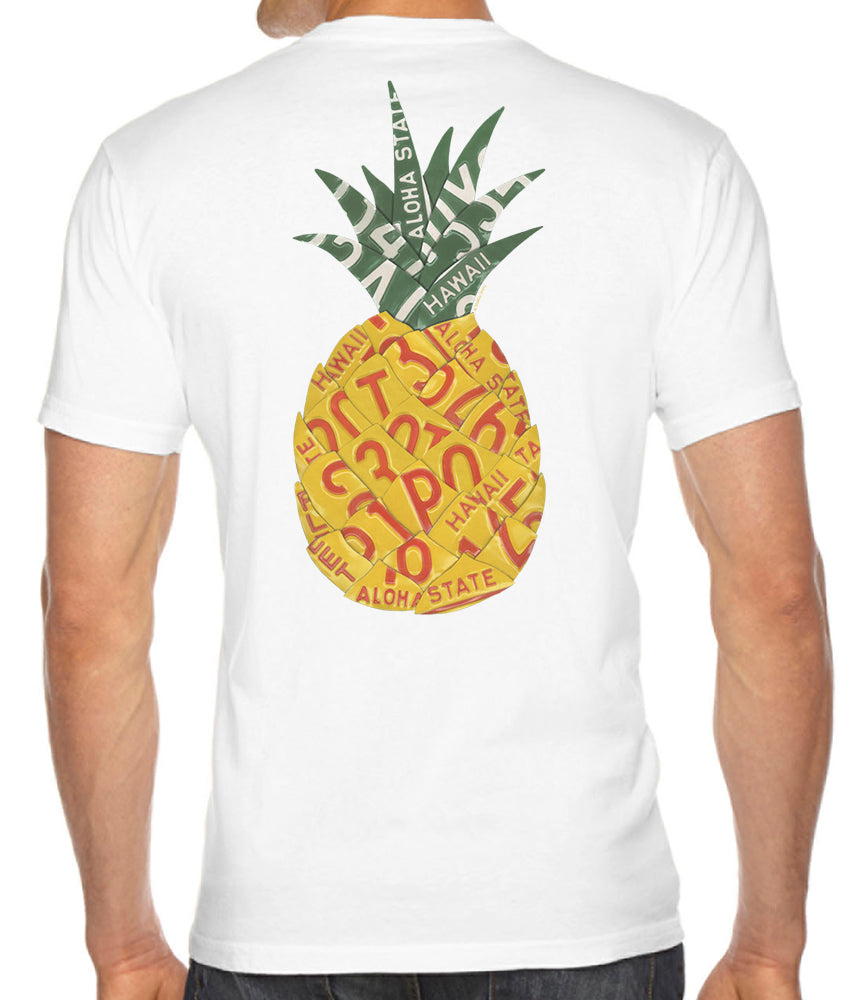 Malibu Shirts Pineapple License Plate Men s T Shirt