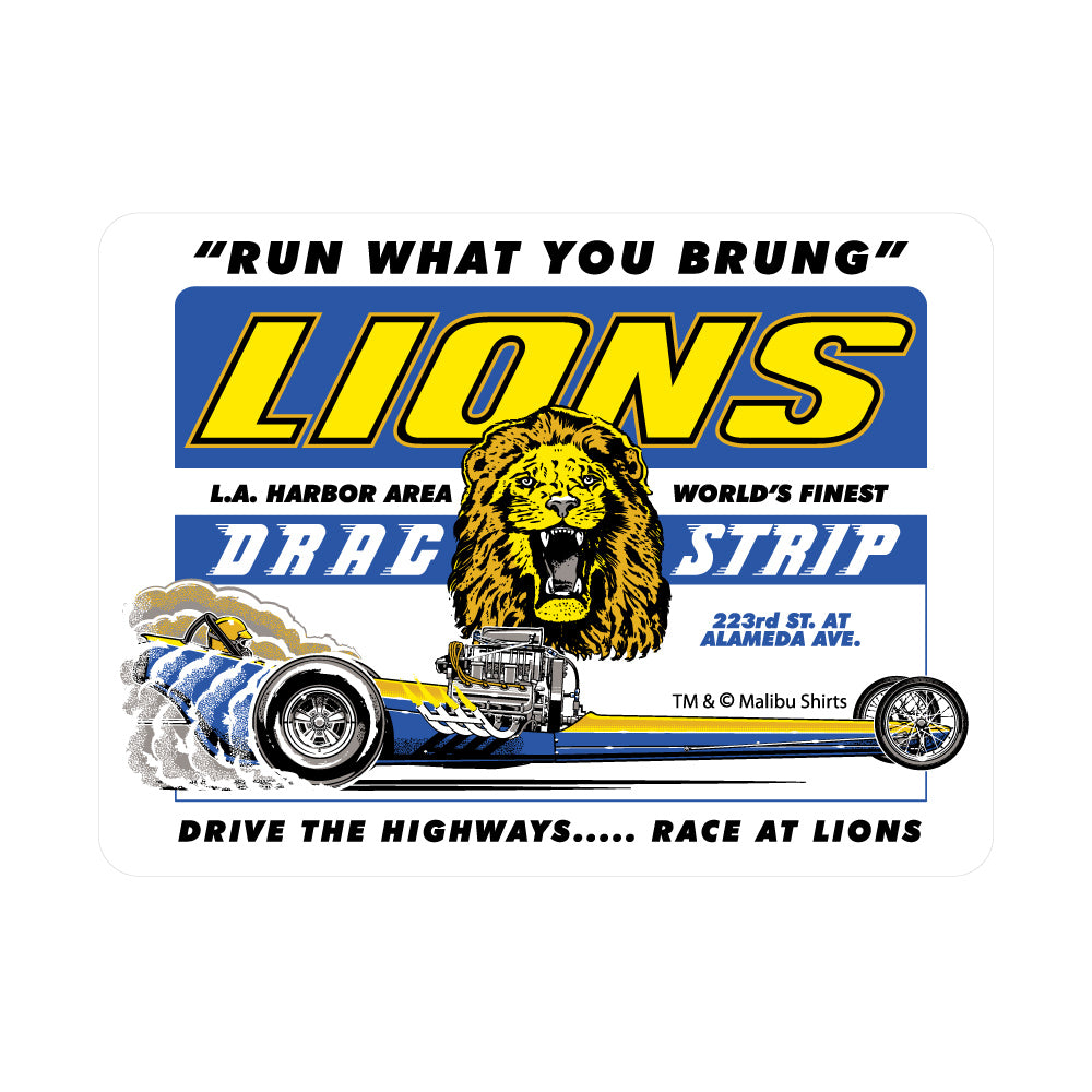 Race at Lions Sticker