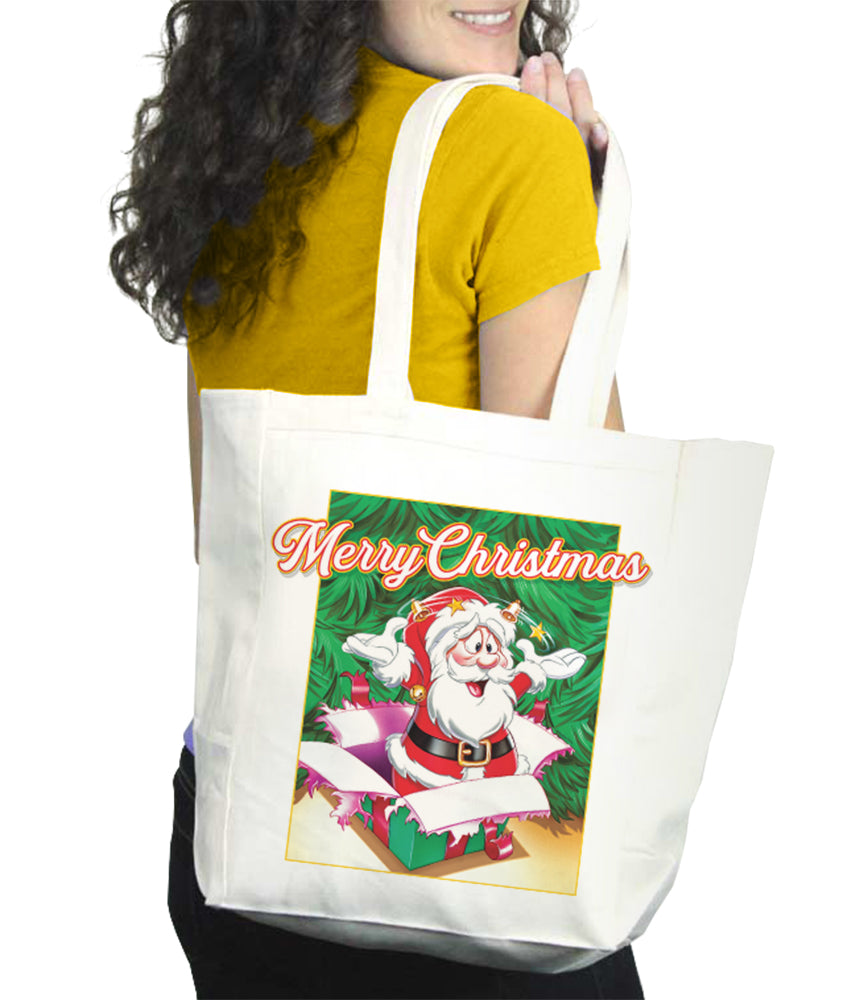 Santa in the Box Tote Bag