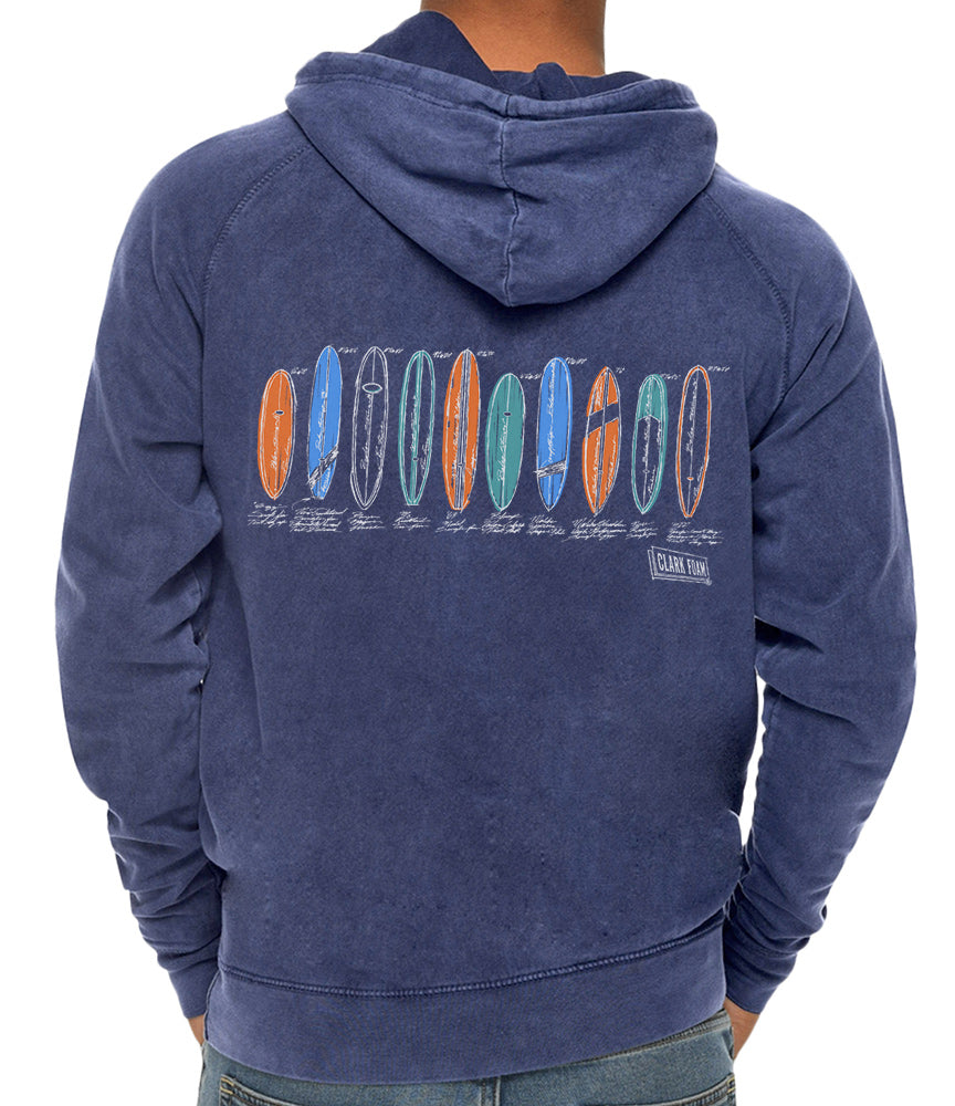 Clark Foam Color Sketch Vintage Pullover Hoodie