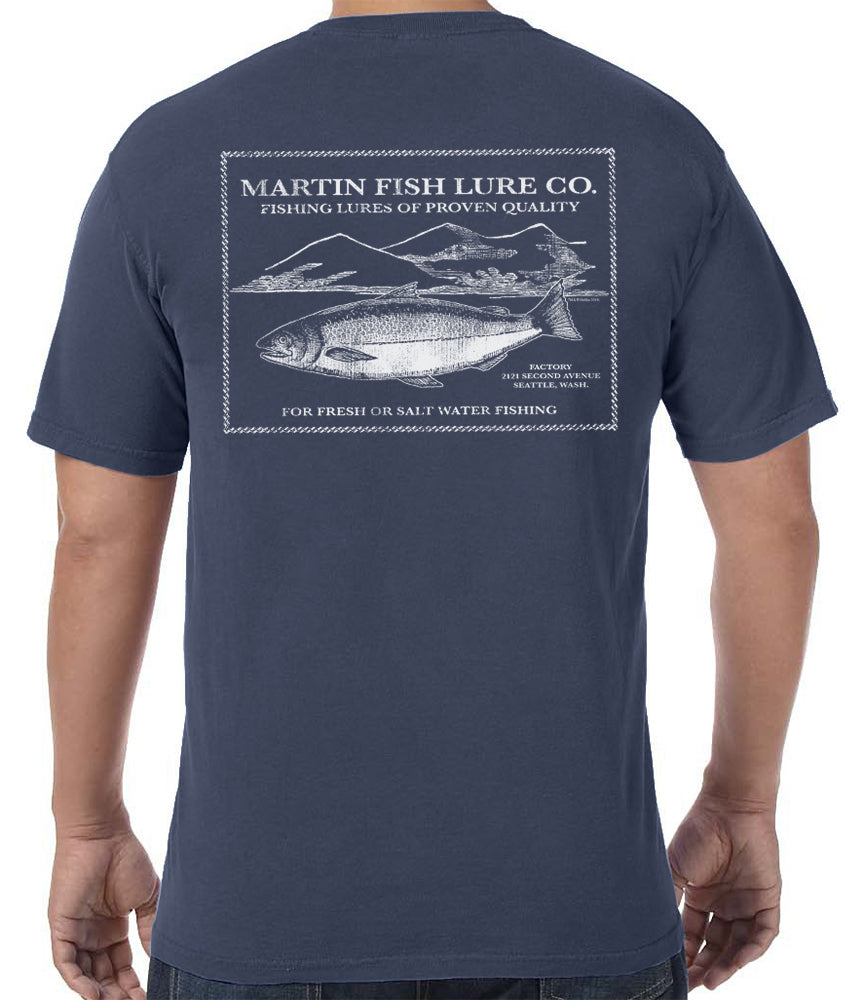 Martin Salmon Lures Vintage Label T-Shirt