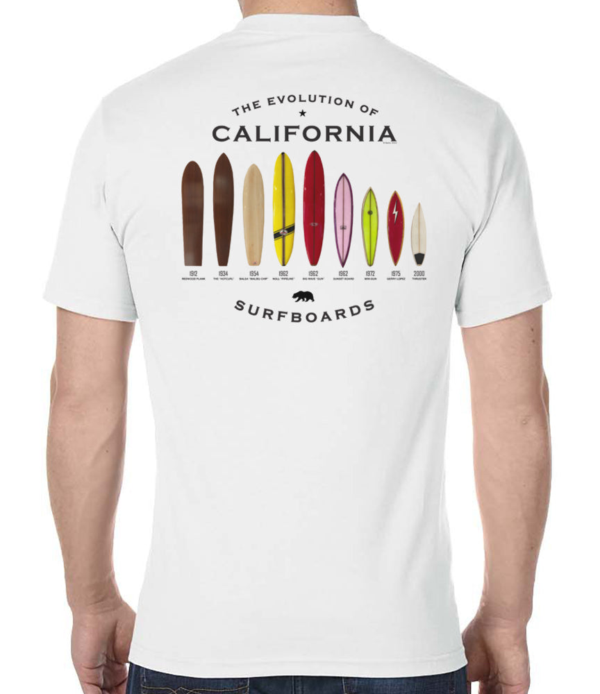 Evolution of California Surfboards T-Shirt