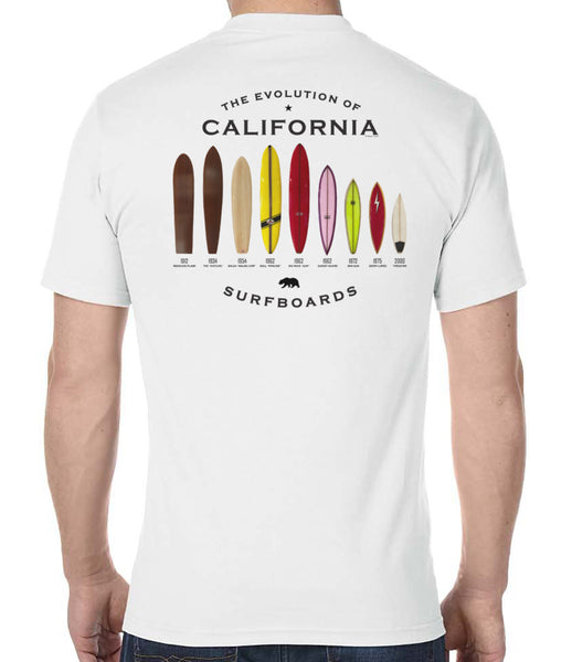 Men's California Surf Paradise T-Shirt – Soft Cotton Print Tee With Surfboard Graphic
