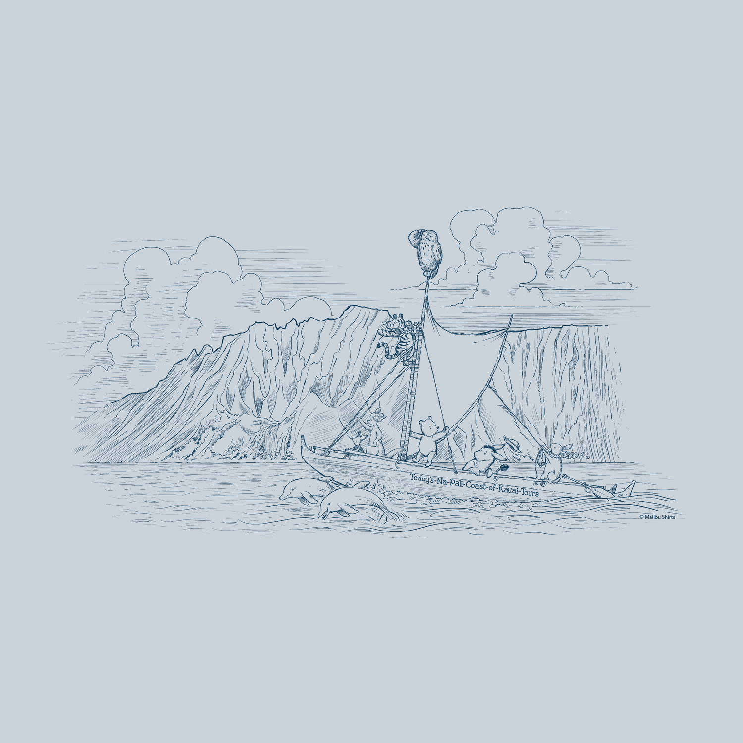 Teddy and Friends Napali Coast T-Shirt