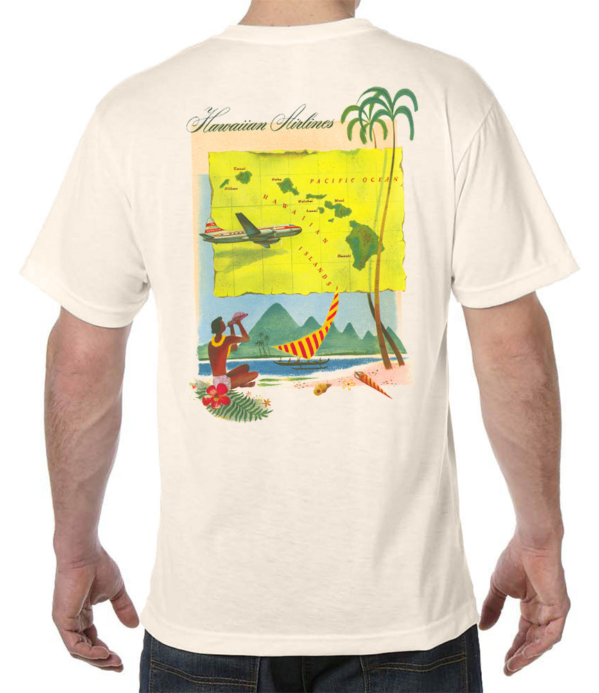 Hawaiian Airlines Vintage Map T-Shirt