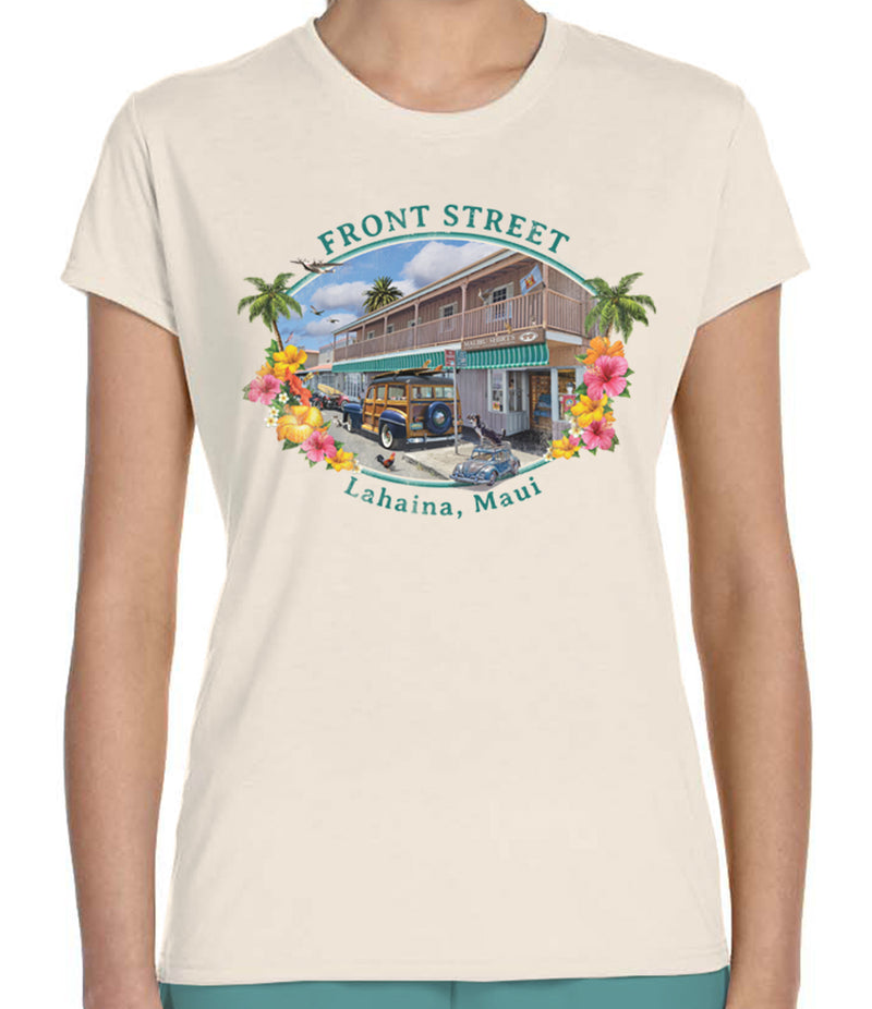 Front Street Lahaina Maui Women's T-Shirt