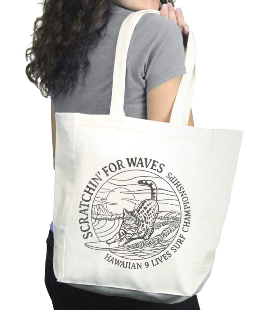 Scratchin' For Waves Tote Bag