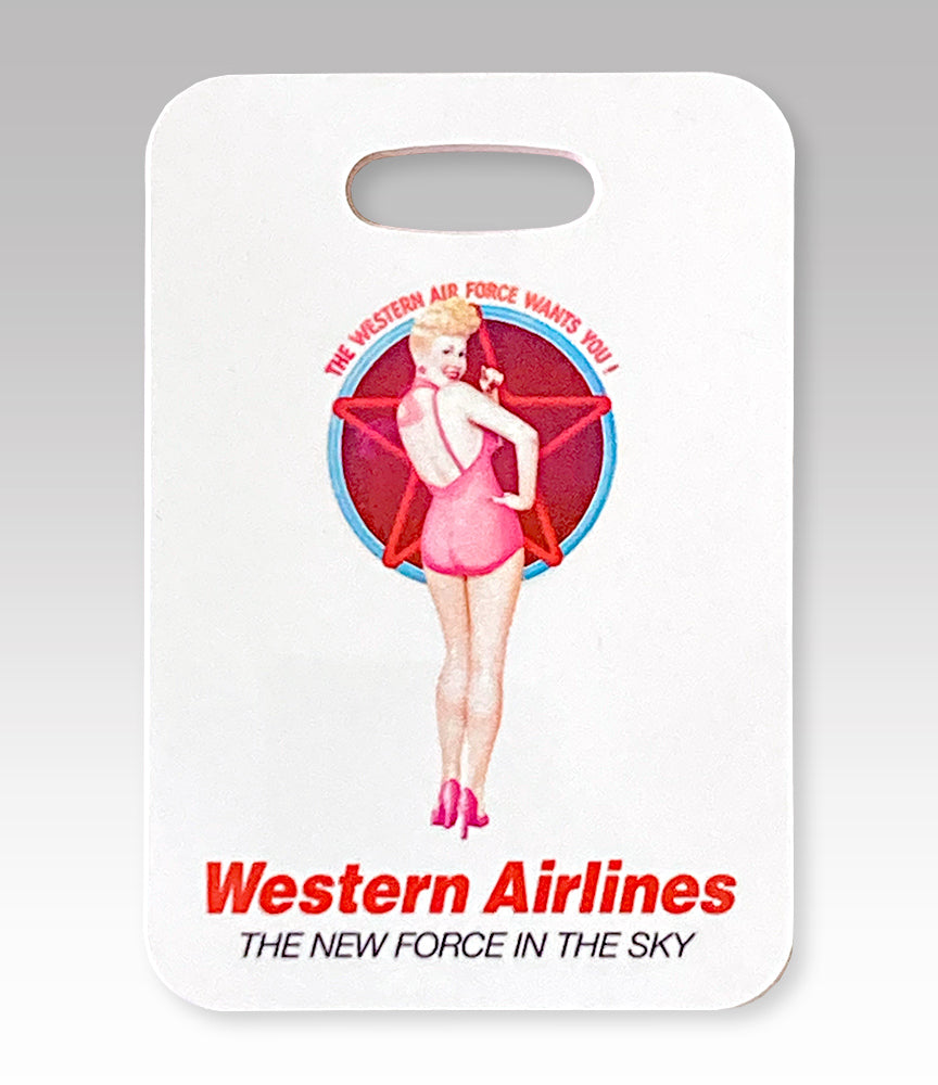 Western Pin-Up Luggage Tag