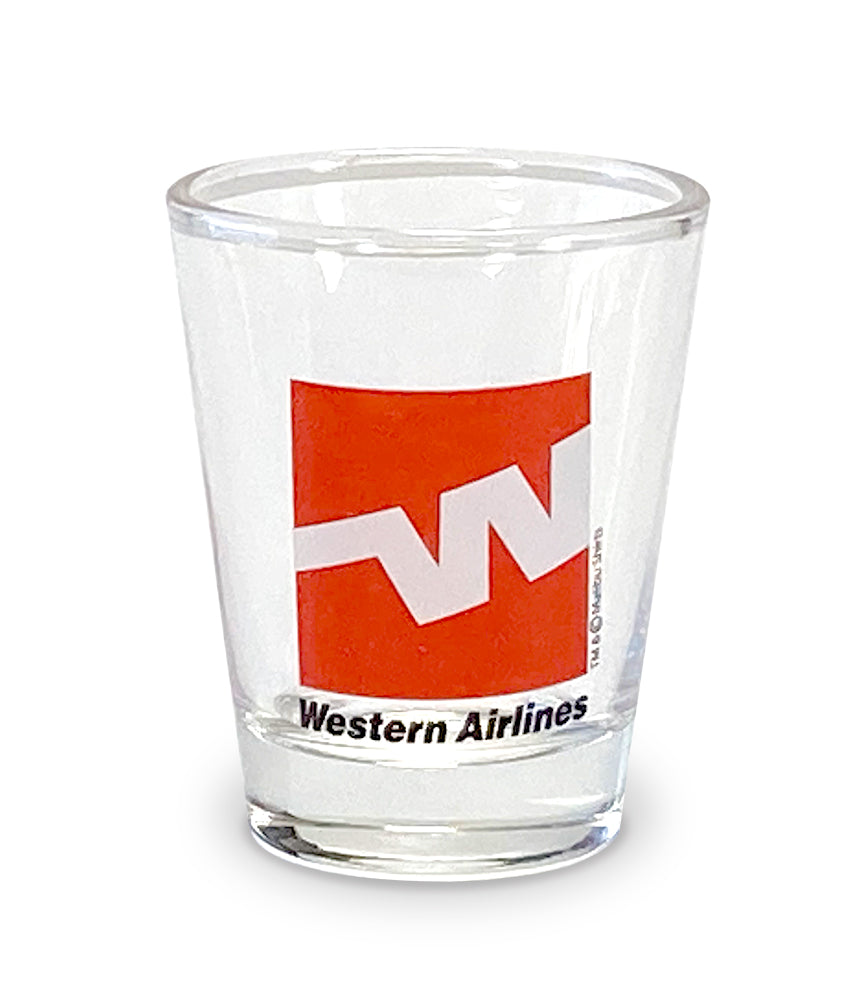 western airlines shot glass