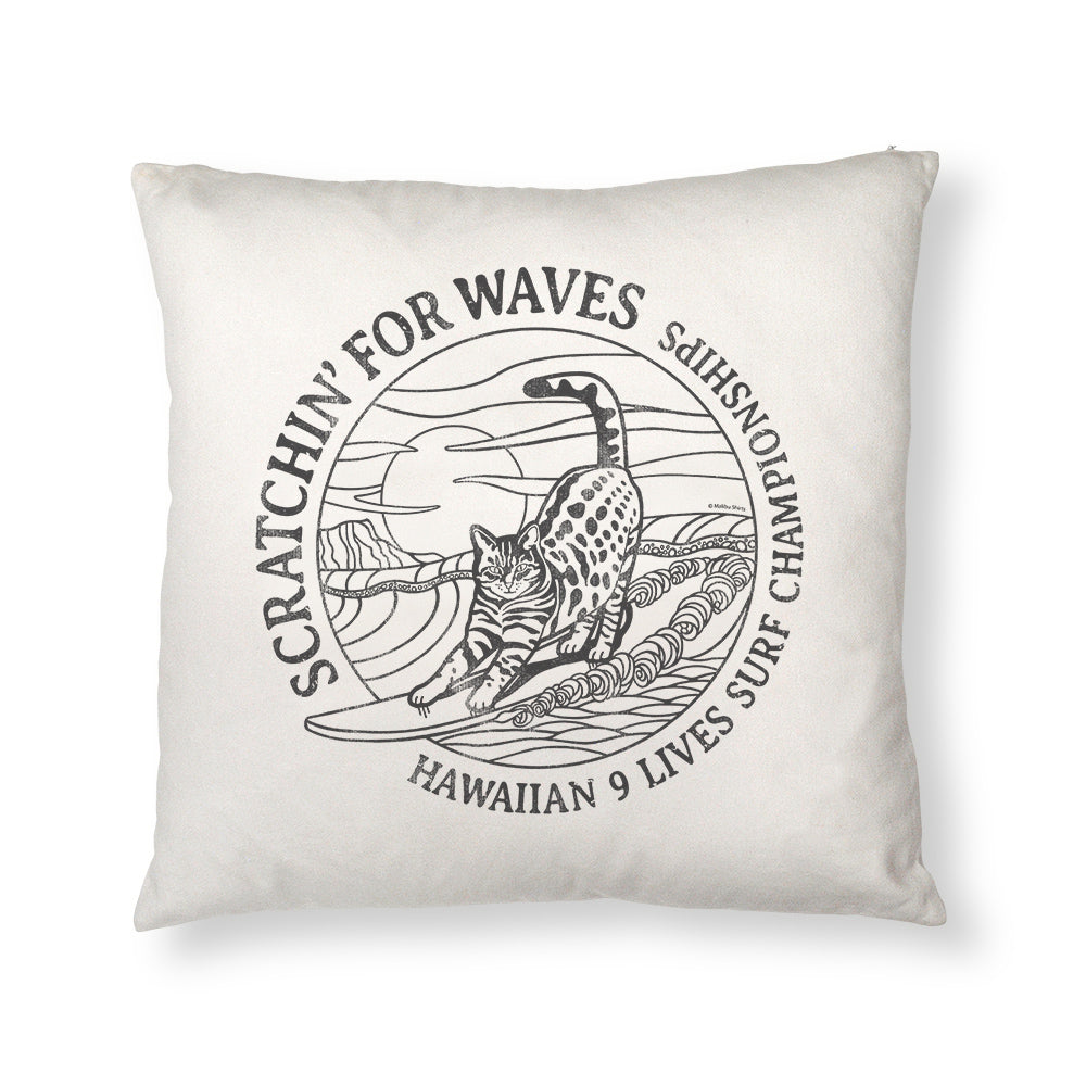 Scratchin' For Waves Pillow Case