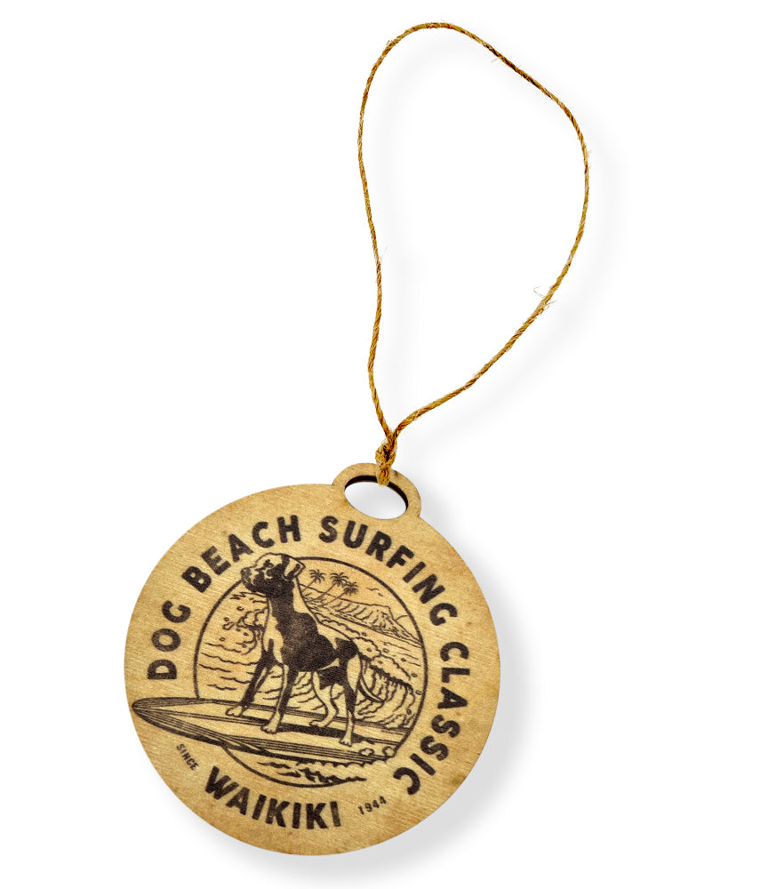 Dog Beach Wooden Ornament