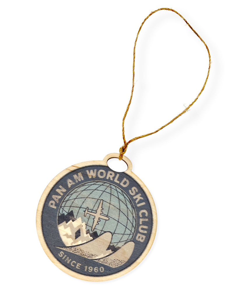 Pan Am Ski Club Wooden Ornament