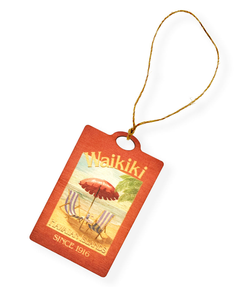 Waikiki Seaside Wooden Ornament