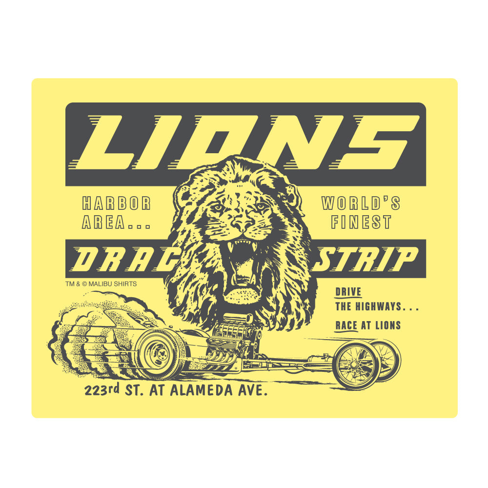 Lions Drag Strip Sticker