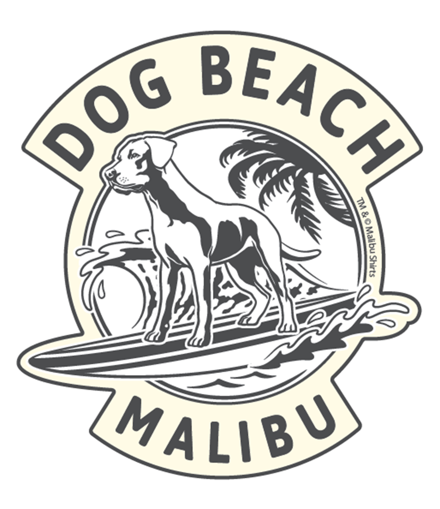 Malibu Dog Beach Sticker