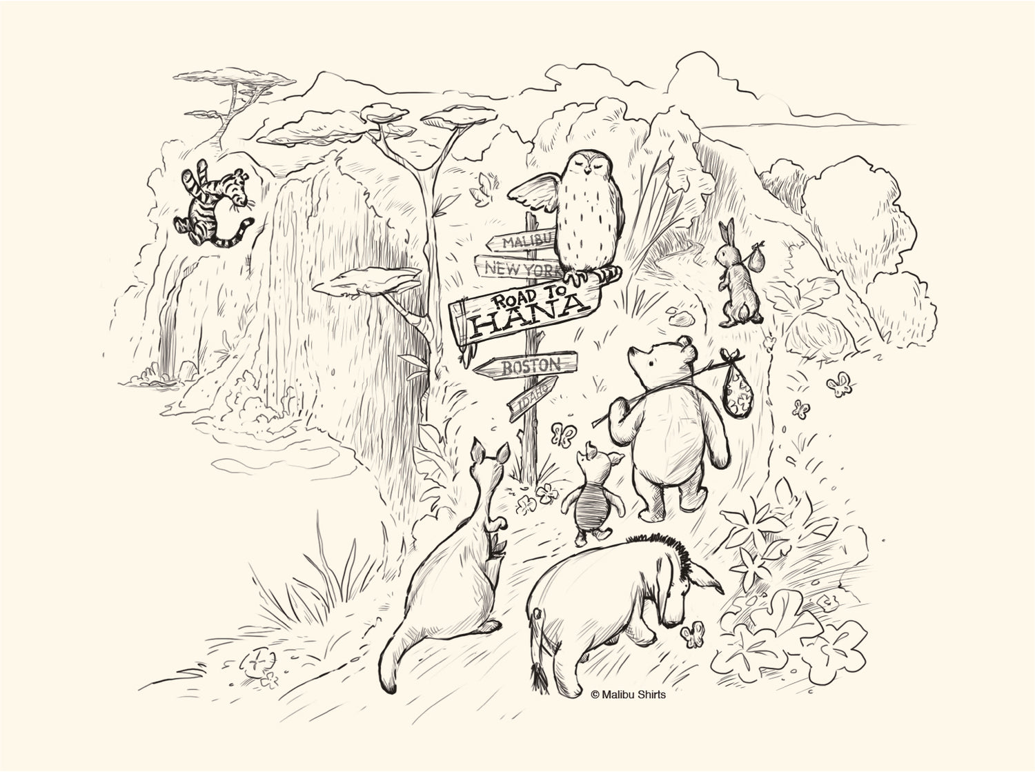 Road To Hana Teddy and Friends Sticker