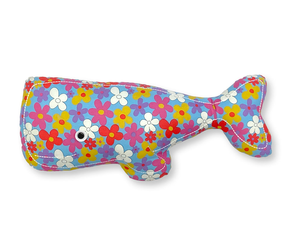 Hawaiian Folk Art Plush Whale Pillow