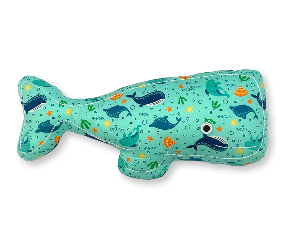 Hawaiian Folk Art Plush Whale Pillow