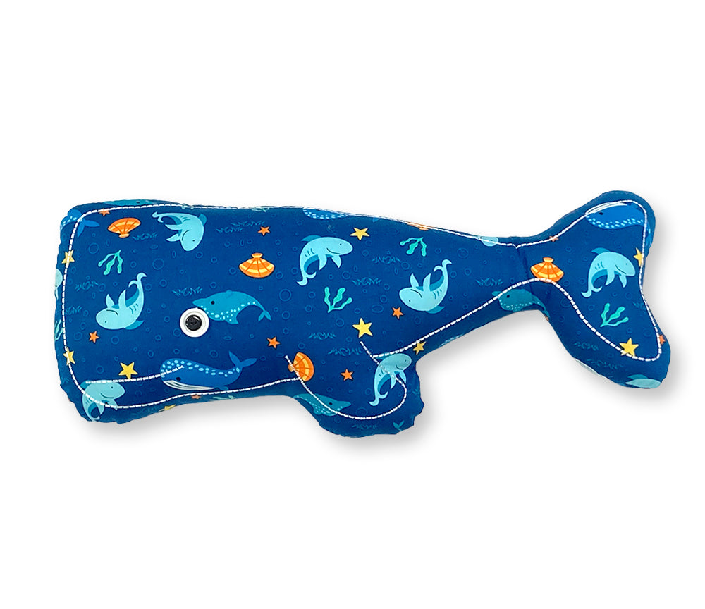 Hawaiian Folk Art Plush Whale Pillow