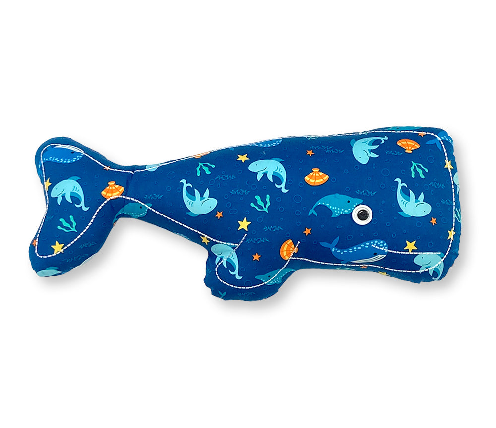 Hawaiian Folk Art Plush Whale Pillow