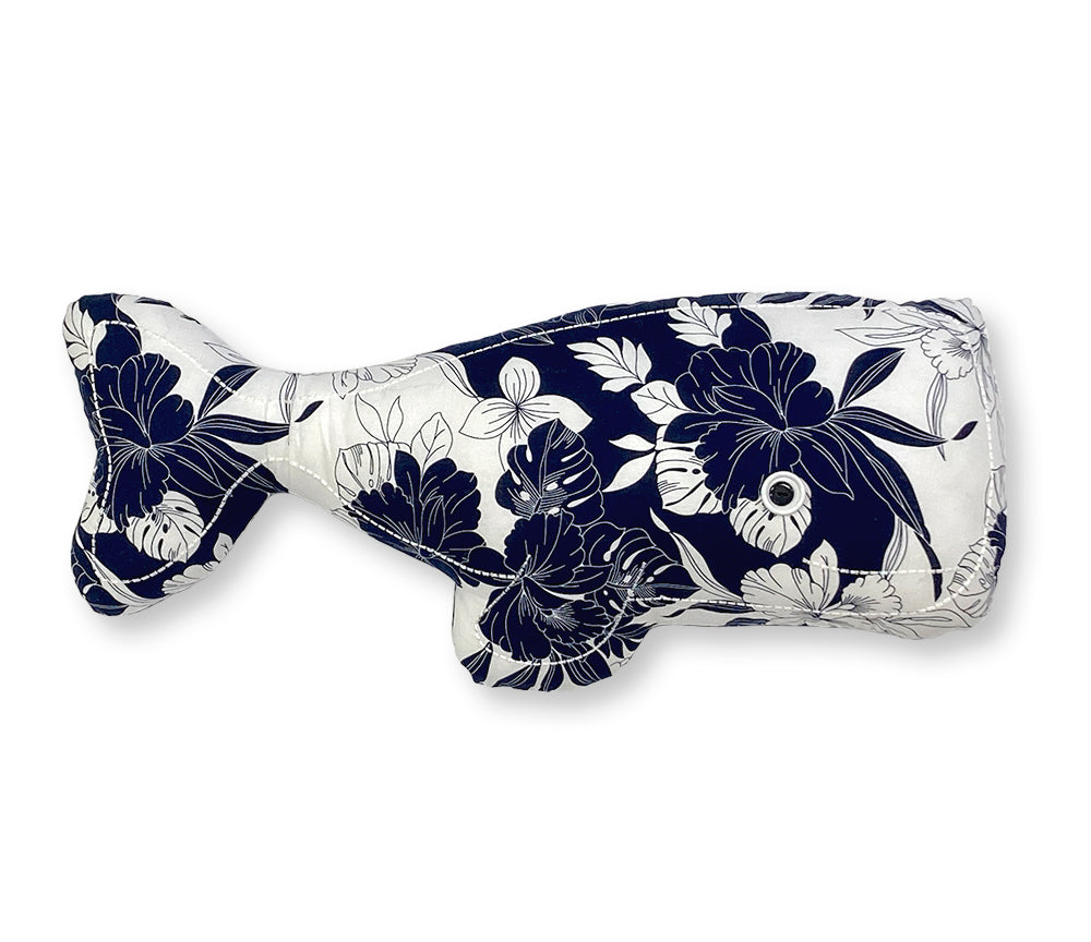 Hawaiian Folk Art Plush Whale Pillow