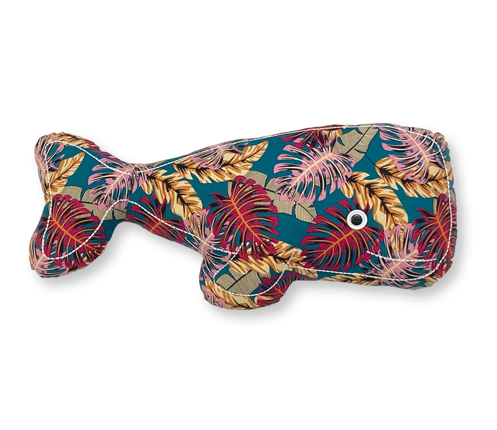Hawaiian Folk Art Plush Whale Pillow