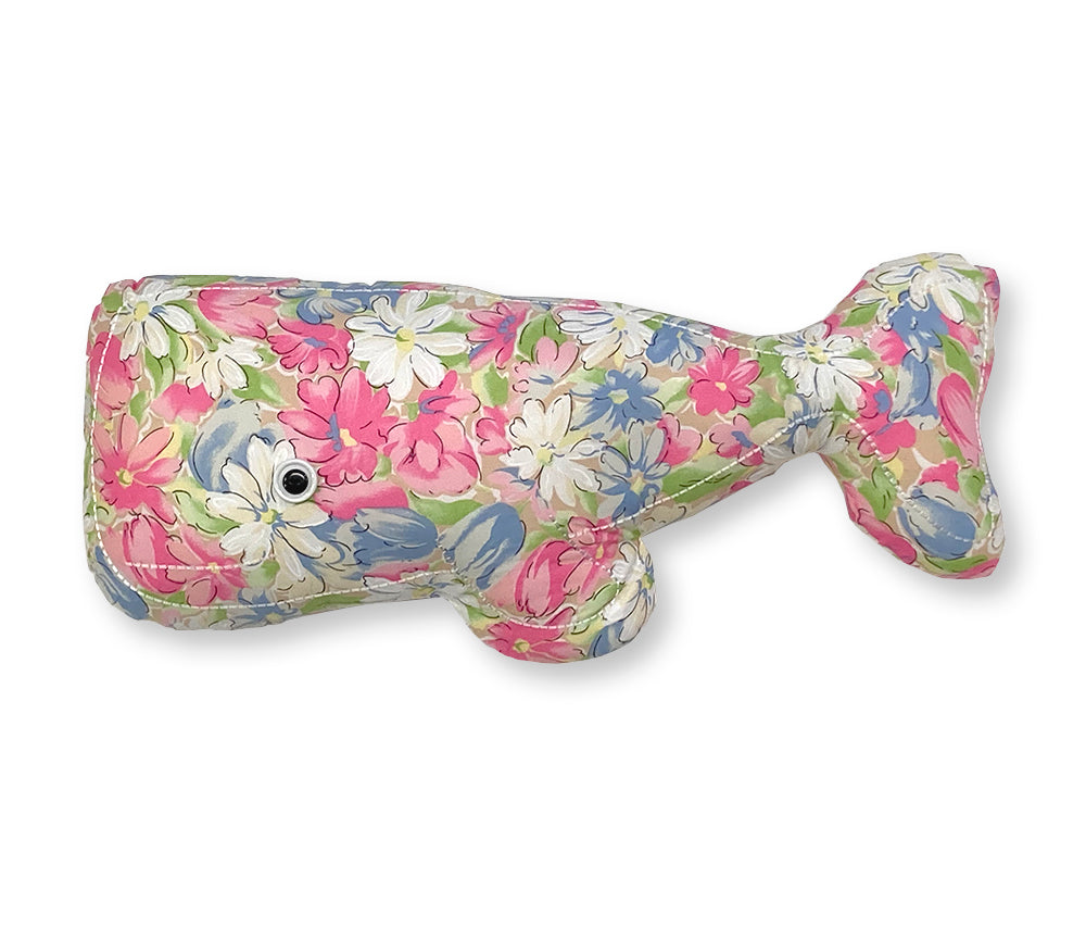 Hawaiian Folk Art Plush Whale Pillow