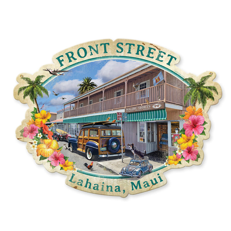 Front Street Lahaina Maui Metal Sign
