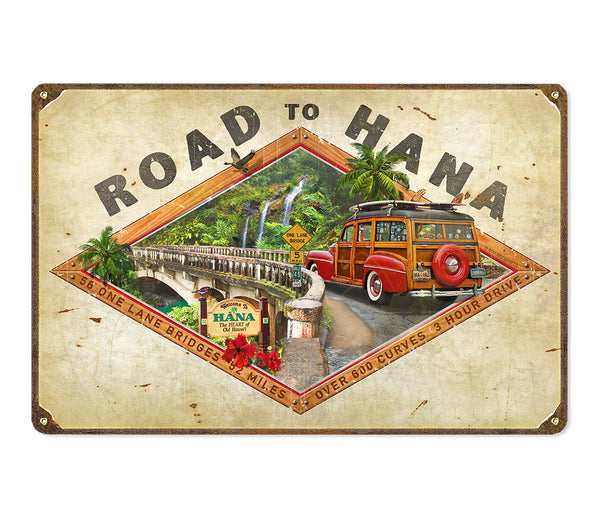 Road to Hana Vintage Metal Sign – Malibu Shirts