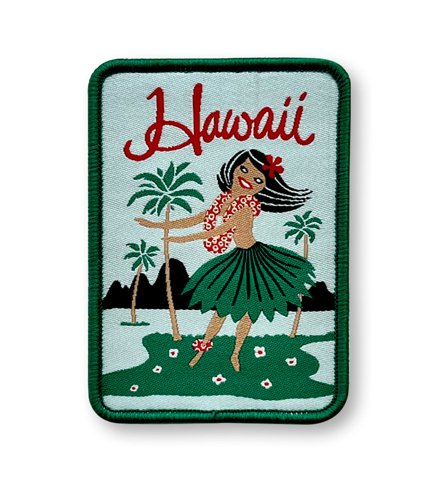 Hula Girl Iron On Patch