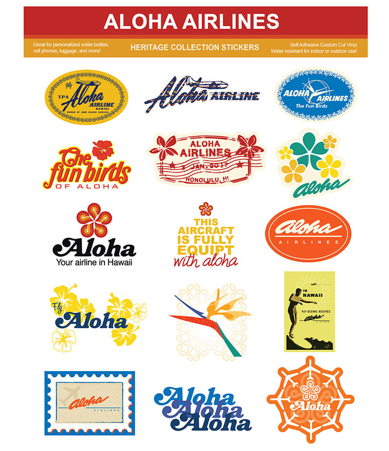 Aloha Airlines Heritage Stickers