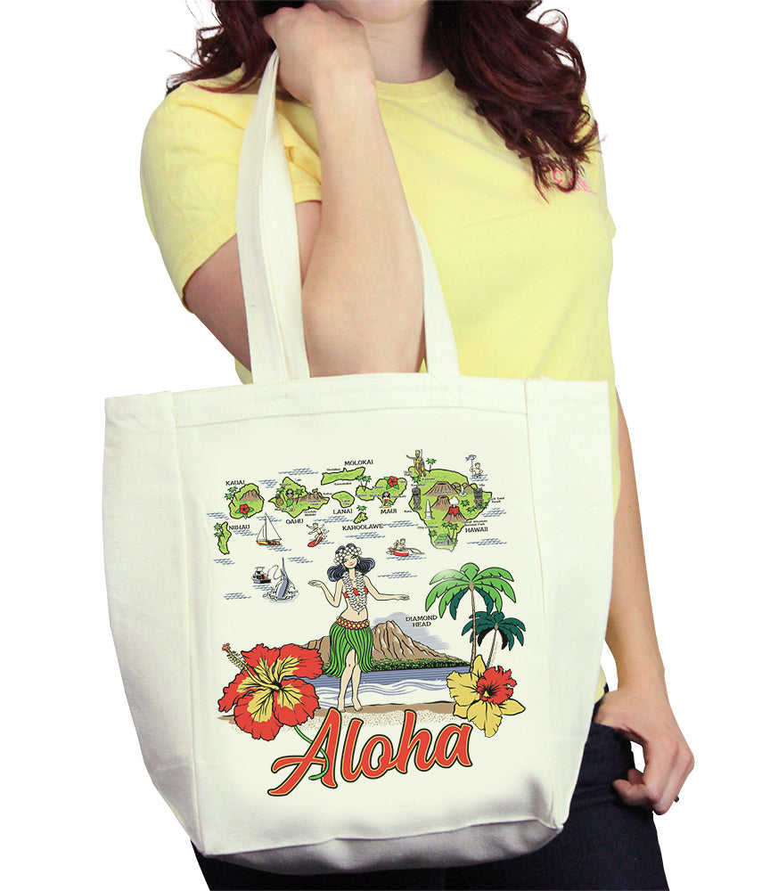 Aloha Island Retro Tote Bag