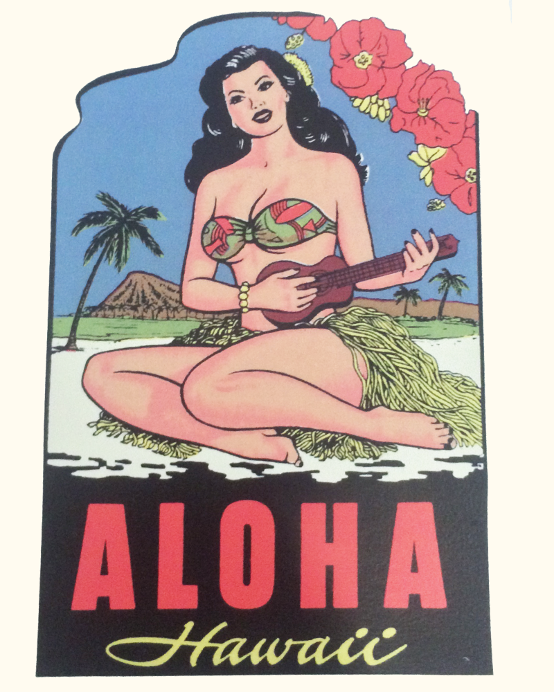 Aloha Ukulele Sticker