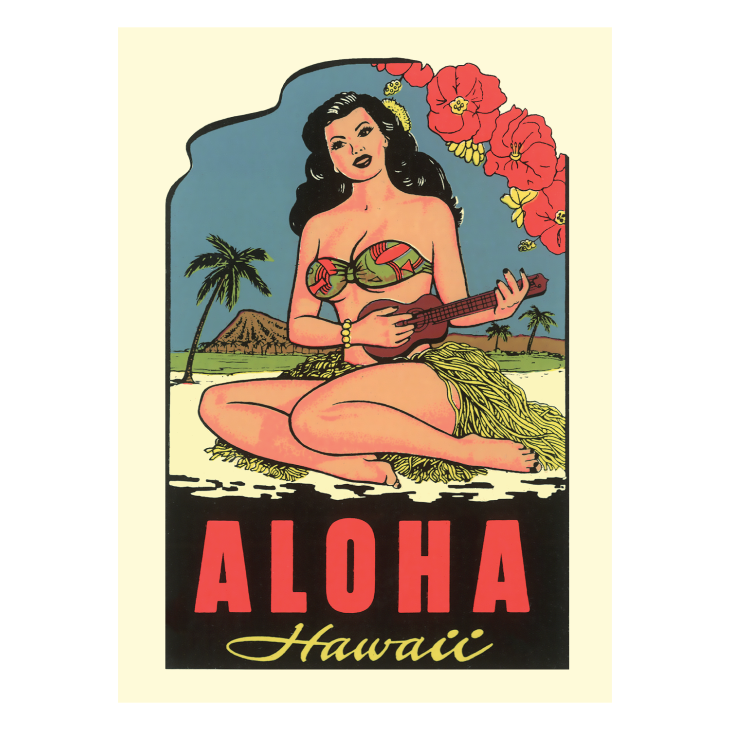 Aloha Ukulele Sticker