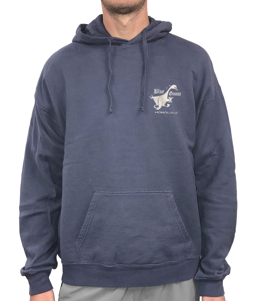 Blue Goose Bar Honolulu Retro Pullover Hoodie