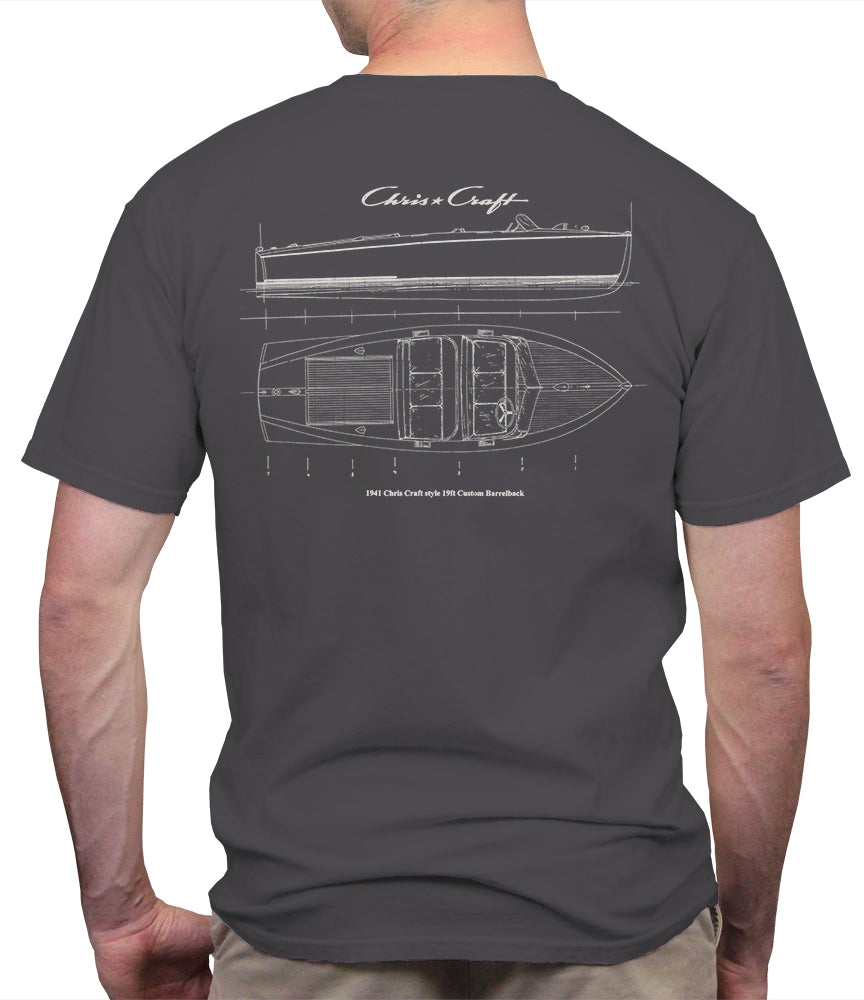 Chris Craft Blueprint Men's T-Shirt