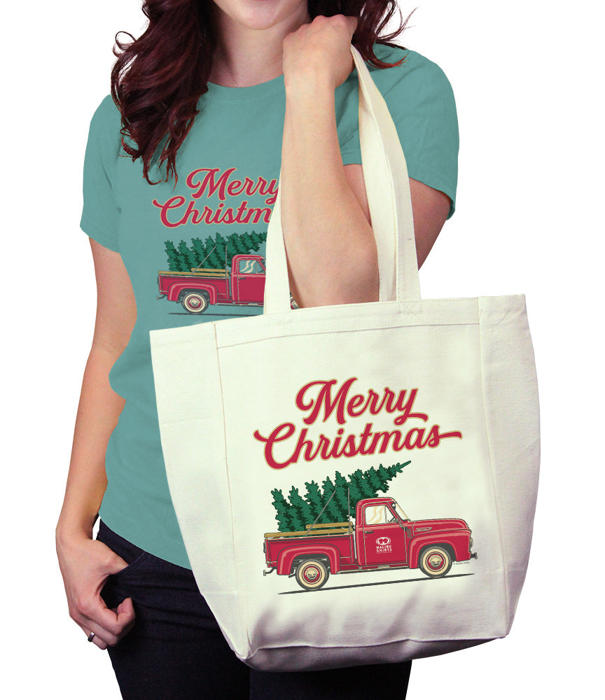 Christmas Tree Truck Tote