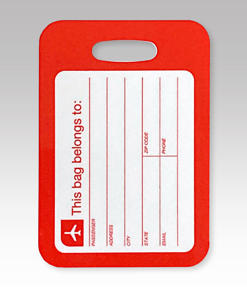 TWA White Stripe Luggage Tag