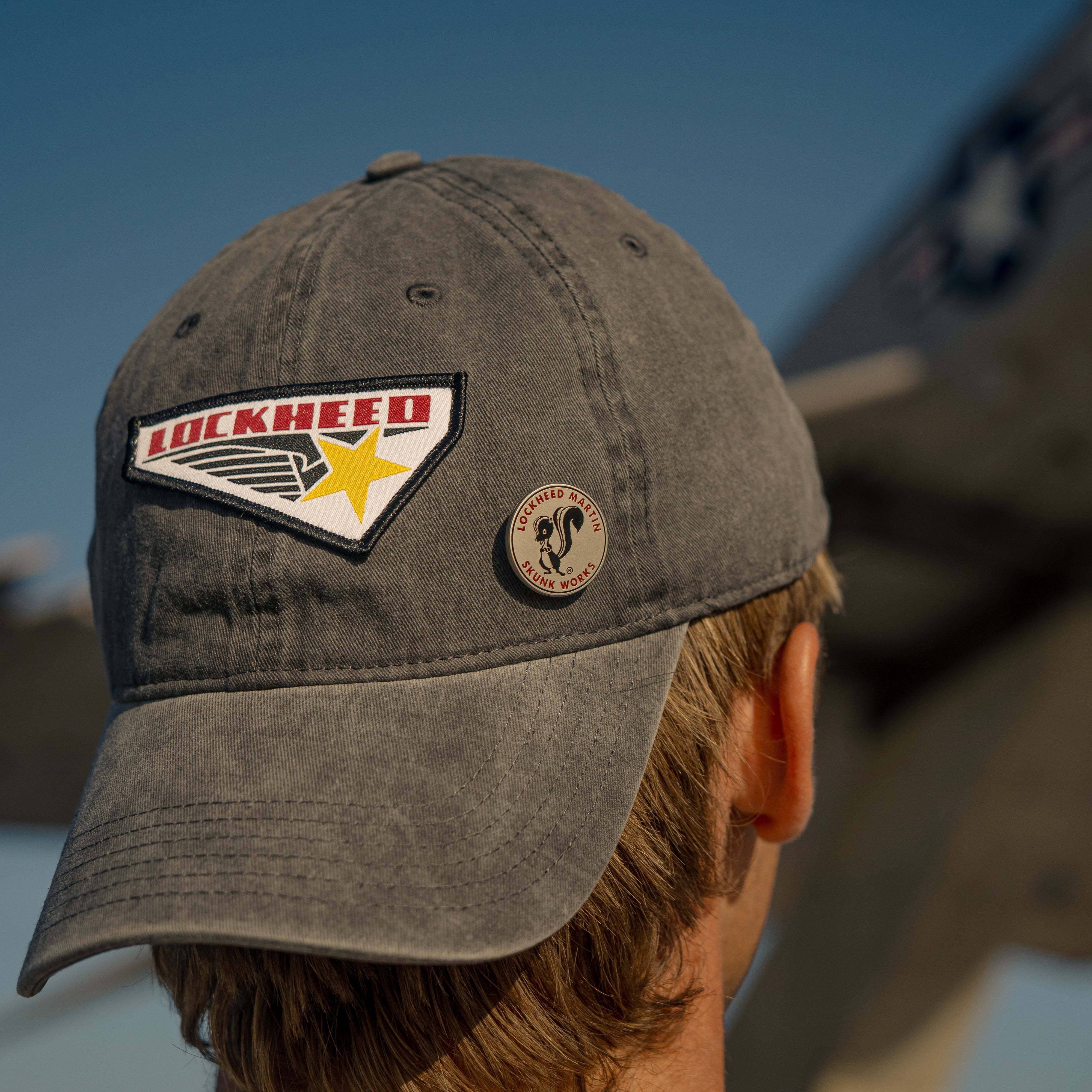 Lockheed Martin Black Twill Baseball Cap – Syarifbay – Men's – S/M And L/XL Sizes Available