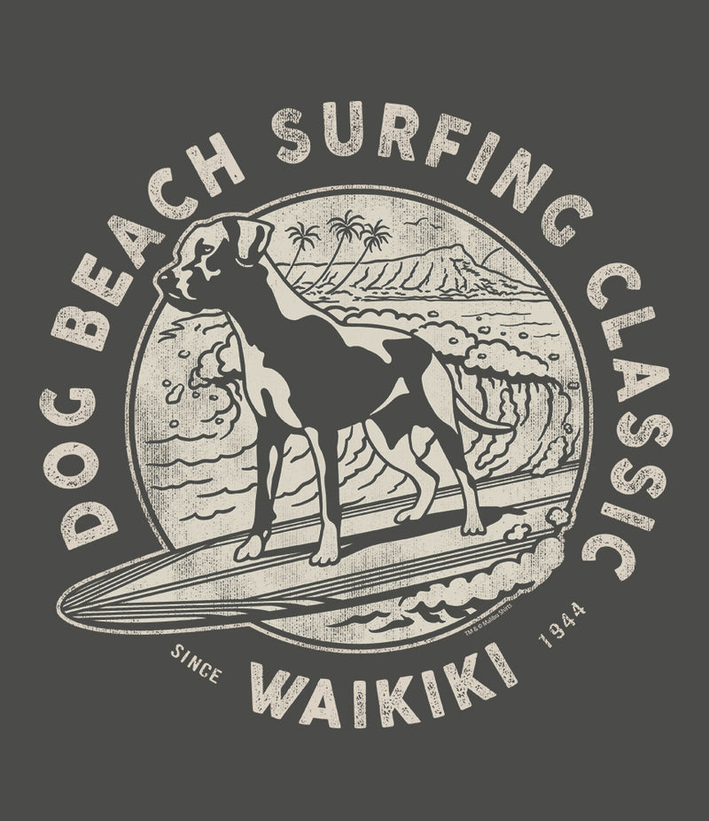 Dog Beach Surf Classic Zip Hoodie