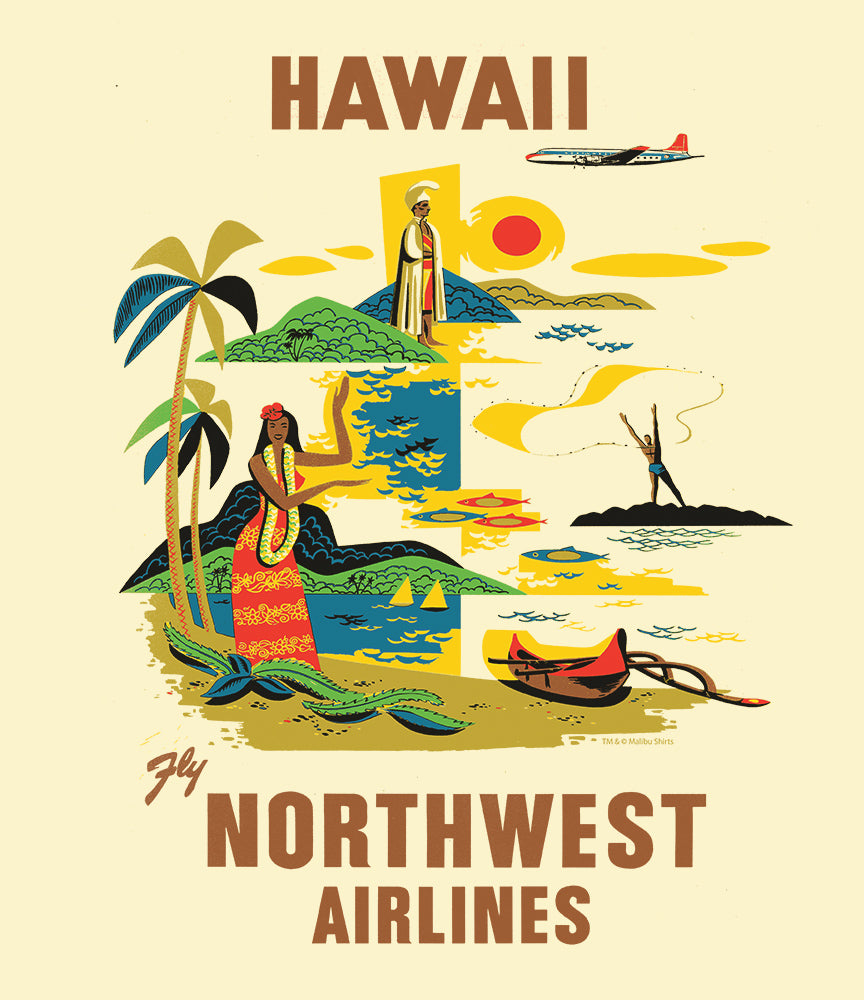 Fly Northwest to Hawaii Retro T-Shirt