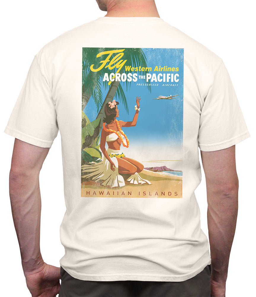 Fly Western Airlines Across the Pacific Retro T-Shirt