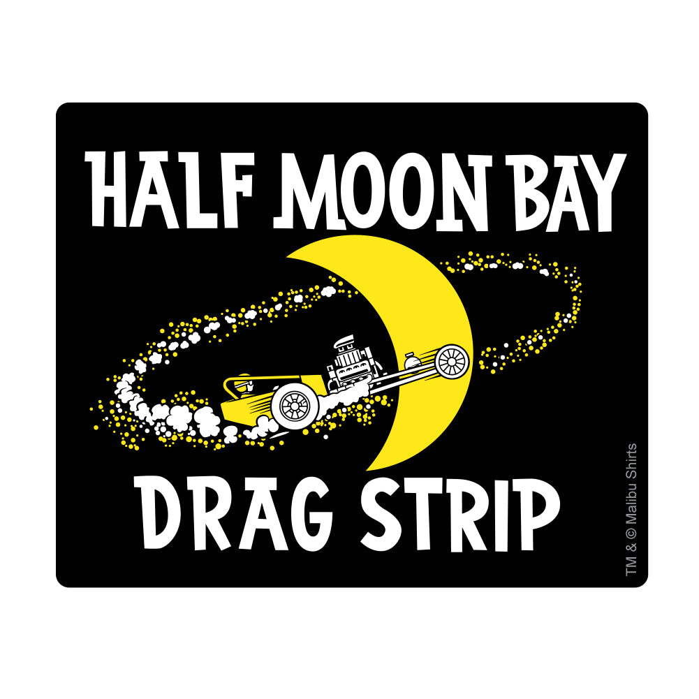 Half Moon Bay Drag Strip Retro Sticker