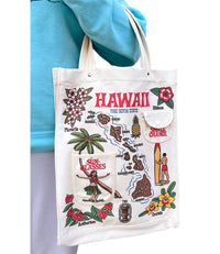 Hawaii 50th State Retro Beach Bag